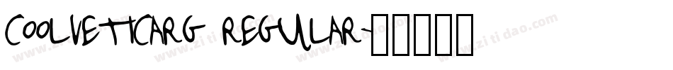 coolveticarg regular字体转换
